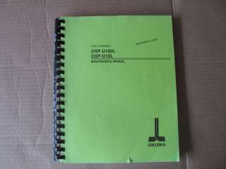 OKUMA OSP U10L & OSP U100L maintenance manual, Training Copy  