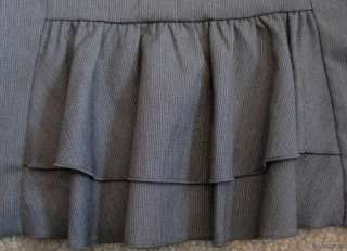 BYER Juniors Gray Black Pinstripe Ruffle Straight Skirt SIZE 5 Jr 
