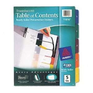  New Ready Index Table/Contents Dividers Case Pack 3 
