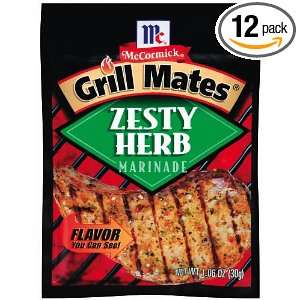 Grill Mates Zesty Herb Marinade, 1.06 Ounce (Pack of 12)  