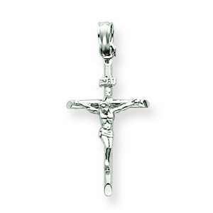  14k White Gold Inri Crucifix Pendant Jewelry