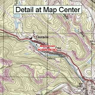 USGS Topographic Quadrangle Map   Masontown, West Virginia (Folded 