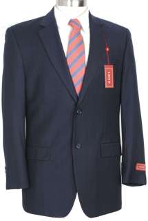 Izod 38R Navy Pinstriped Mens Two Button Suit  