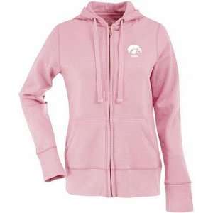 Iowa Womens Zip Front Hoody Sweatshirt (Pink)   Large  