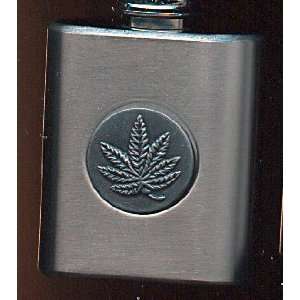  1 Ounce Stainless Steel Flask Keychain with a Raised 3 
