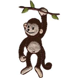  Iron On Appliques Monkey On Branch 2x3 1/4 1/Pkg Arts 
