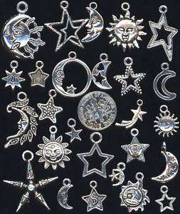 SUN, MOON AND STAR CHARM SETS ~ ASSORTED STYLES  
