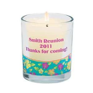 Personalized Island Hibiscus Votive Candleholders   Party Decorations 