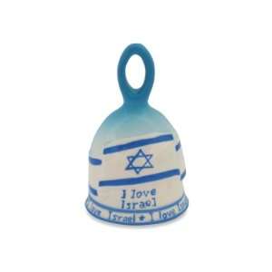   12 Centimeter Bell in Ceramic with a Flag of Israel 