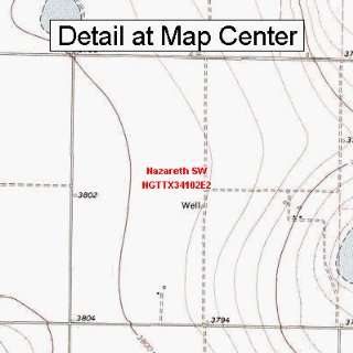  USGS Topographic Quadrangle Map   Nazareth SW, Texas 