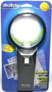 UltraOptix Handheld Lighted Magnifier   Round 3   3X  