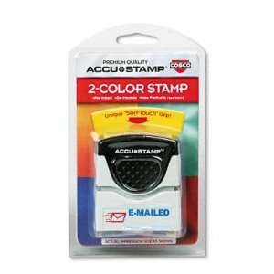  Pre Inked Stamp, E Mailed, 1/2x1 5/8, Blue/Red 