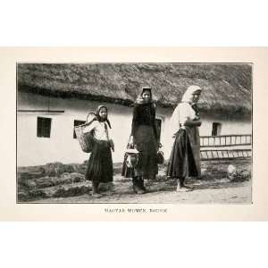  1903 Print Hungarian Magyarok Women Baskets Bousoi Hungary 