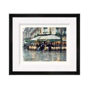  Les Deux Magots In Rain Framed Giclee Print