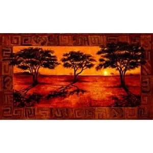  Madou 54W by 28H  Serengeti Sunset CANVAS Edge #4 1 1 