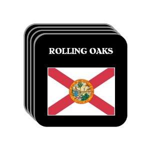  US State Flag   ROLLING OAKS, Florida (FL) Set of 4 Mini 