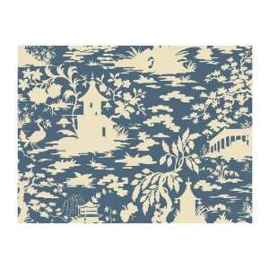  York Wallcoverings AP7419 Silhouettes Asian Scenic Toile 
