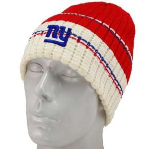  Reebok New York Giants Red Team Stripe Knit Beanie Sports 