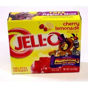 Jell o Gelatin Dessert, Cherry Lemonade, 3 ounce Boxes (Pack of 4 