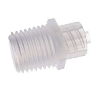 Adapter, polypropylene, male luer to 1/4 18 thread, 25/pack  