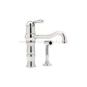 Rohl Top Lever Kitchen Faucet Side Spray w/ Porcelain Lever Handle 