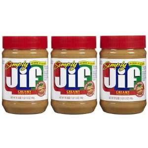  Jif Simply Creamy Peanut Butter, 17.3 oz, 3 ct (Quantity 
