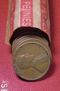 1940 Philadelphia Mint Lincoln Wheat Penny Cent Roll  