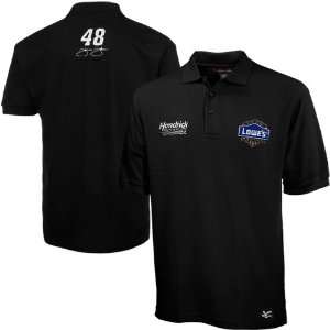  Chase Authentics Jimmie Johnson Track Polo   Black Sports 
