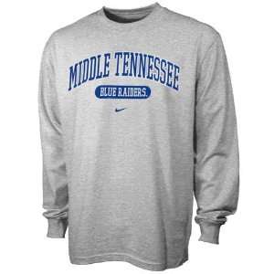 Nike Middle Tennessee State Blue Raiders Ash Classic Arch Logo Long 