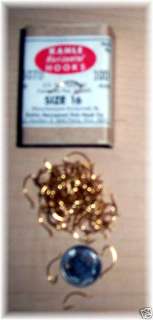 Bag of 25 Gold Kahle Horizontal Hooks size 16  
