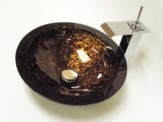 Hand Made Bathroom Tempered Glass Vessel Designer Sink Bowl Basin CSA 