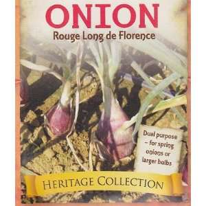  Rouge Long de Florence Onion   600 Seeds   Heritage Patio 