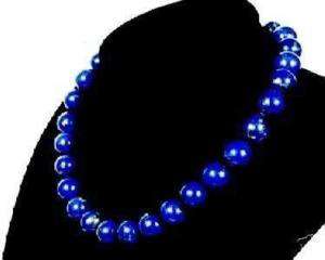 Stunning10mm Egyptian Lapis Lazuli Necklace AAA  