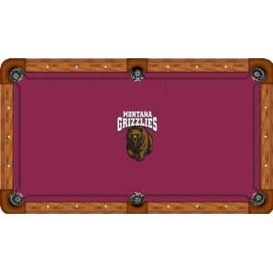   of Montana Pool Table Felt   Professional 9ft   Grizzlies Logo Maroon