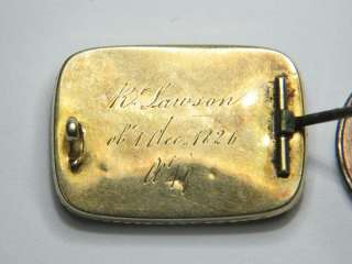 ANTIQUE 15K GOLD MOURNING LOCKET PIN ROBERT LAWSON 1826  