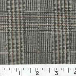   Wide BLACK & TAN GLEN PLAID Fabric By The Yard Arts, Crafts & Sewing