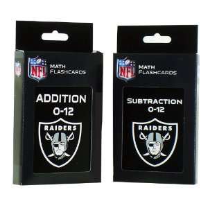  NFL Oakland Raiders Addtion and Subtraction Flash Card Set 