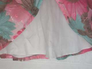 FREE SHIP   Girls Pink & Aqua Floral Print Easter Dress BONNIE JEAN Sz 