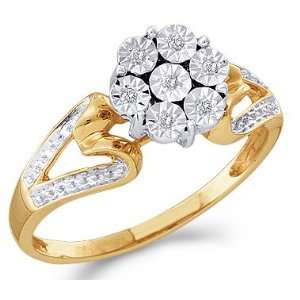   Solitaire Setting Engagement 10k Yellow Gold, Size 6 Jewel Roses