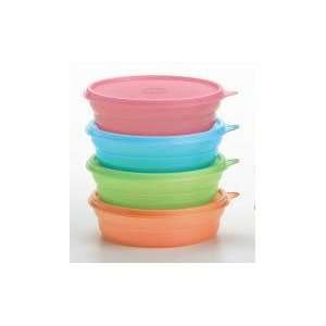  New Tupperware Microwave Cereal Bowl Set/4 Fruit Colors 