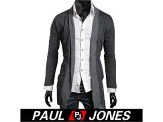 PJ Mens Fashion Slim Fit Stylish Long Casual Comfort Open Jackets 