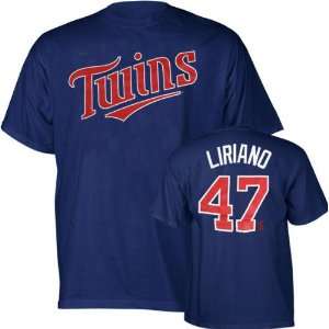 Francisco Liriano Majestic Player Name and Number Navy Minnesota Twins 