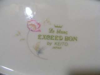 VTG 45 PIECES KEITO LE BLANC EXCEED BON CHINA SNACK, DESSERT AND TEA 