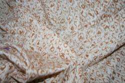   ANIMAL PRINT Cheetah Stretch FLOCKED Cotton T Shirt Knit Fabric  