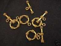 Knots Antique Gold Plate 15mm Toggle Clasp 2 sets  