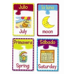  Learning Resources English/Spanish Puzzle Cards Calendar 