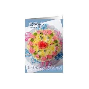  95th Birthday   Floral Cake Card Toys & Games