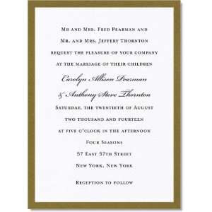   Crystal and Antique Gold Layered Invitations