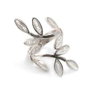  Silver filigree wrap ring, Laurels Jewelry