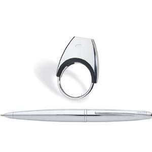  Cross ATX Pure Chrome Ballpoint Pen and Key Ring 